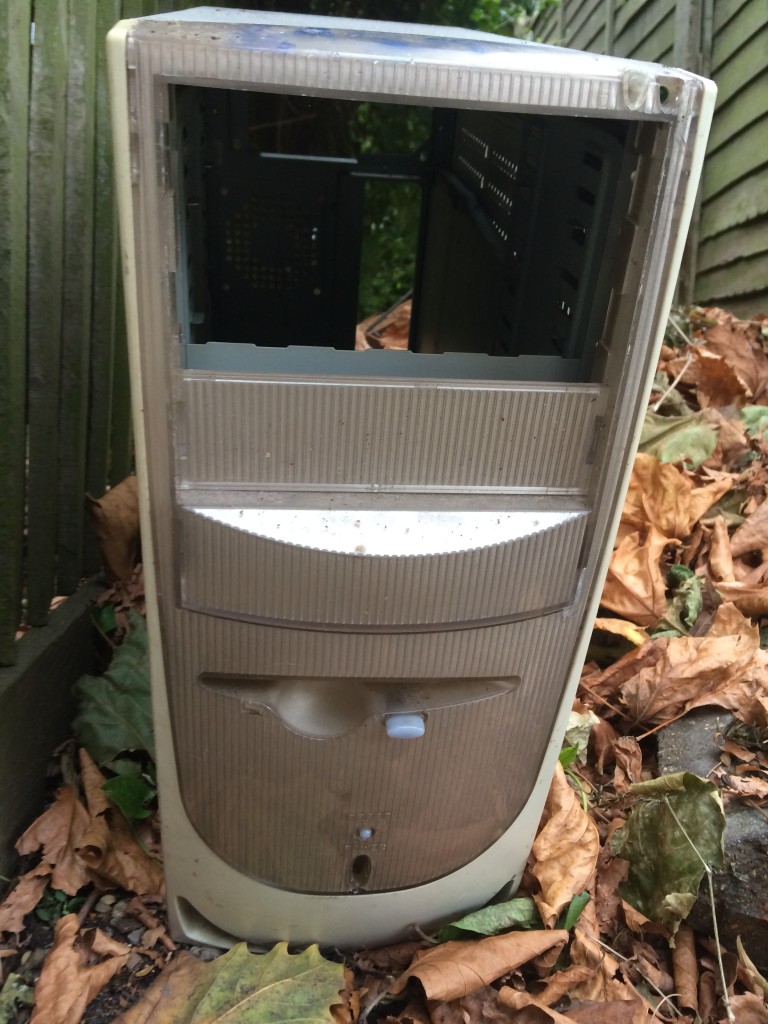 Discarded Computer in an alley way